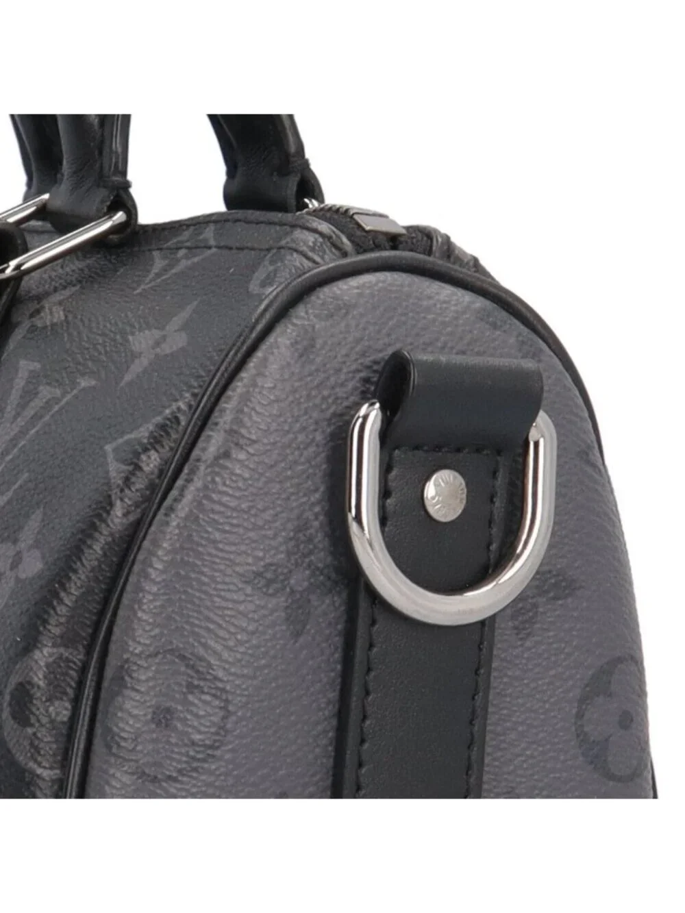 Louis Vuitton Keepall 25 Bandouliere Monogram Eclipse Shoulder Bag Black